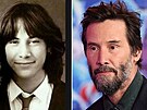 Herec Keanu Reeves v dtství a dnes