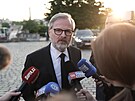 Premiér Petr Fiala dorazil na rozluku s Jiím Bartokou. (20. kvtna 2025)