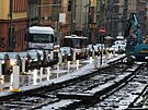 Plzesk ulice v Praze, rekonstrukce tramvajov trati (2015)