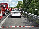 Dlnici D10 ve smru na Turnov uzavela v ptek dopoledne hromadn nehoda,...