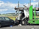 Dlnici D10 ve smru na Turnov uzavela v ptek dopoledne hromadn nehoda,...