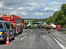 Dlnici D10 ve smru na Turnov uzavela v ptek dopoledne hromadn nehoda,...