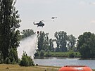 V arelu vojenskho vodnho cviit v Litomicch probhal leteck vcvik...