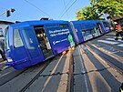 V Ostrav vykolejila tramvaj po stetu s osobnm vozem