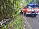 Nehoda vozu Dacia v katastru obce Bl na Frdecko-Mstecku. Navzdory tkm...