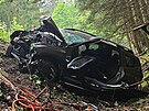 Nehoda vozu Dacia v katastru obce Bl na Frdecko-Mstecku. Navzdory tkm...