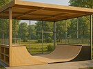 Ondej Hellebrant navrhuje krytou skateboardovou rampu.