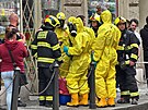 Zsah hasisk speciln jednotky v Praze na Andlu kvli neznm ltce. (20....