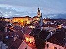 Panorama eskho Krumlova z tamnm hradem a zmkem z vyhldky u Regionlnho...