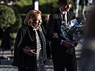 Livia Klausová p�ichází do Rudolfina na poslední rozlou�ení s Ji�ím Barto�kou...