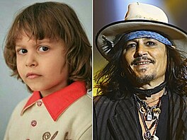 Herec Johnny Dep jako dít a v souasnosti