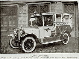 Jedna z prvních eskoslovenských sanitek