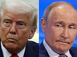 Zleva: Donald Trump, Vladimir Putin