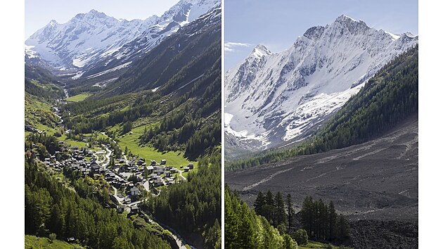 Sesuv p�dy ve �v�carsku zavalil t�m�� celou vesnici. (29. kv�tna 2025)