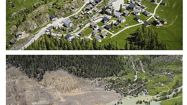 Sesuv p�dy ve �v�carsku zavalil t�m�� celou vesnici. (29. kv�tna 2025)