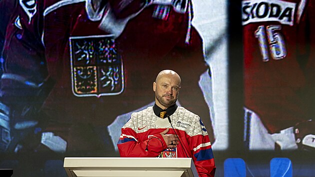 David Výborný d�kuje za jmenování do Sín� slávy IIHF.