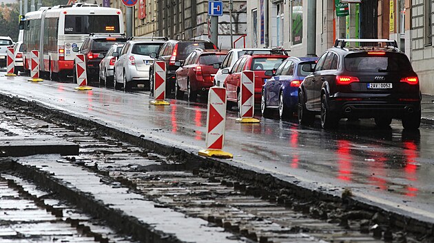 Plzesk ulice v Praze, rekonstrukce tramvajov trati (2015)