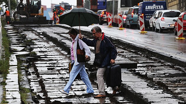 Plzesk ulice v Praze, rekonstrukce tramvajov trati (2015)