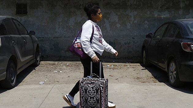 Migranti z Hondurasu se v rmci takzvan dobrovoln deportace vrac z USA zptky do sv domoviny. (19. kvtna 2025)