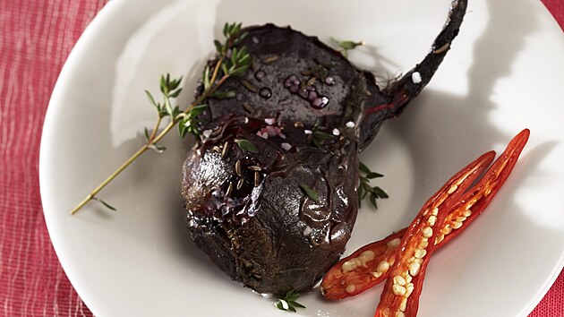 epa peená v alobalu s olivovým olejem, moskou solí a smsí pep