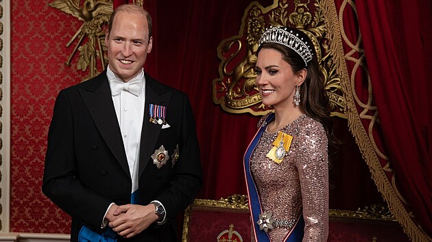 Voskov figurny prince Williama a princezny Kate v muzeu Madam Tussauds v Londn (21. kvtna 2025).