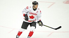 Kanadský kapitán Sidney Crosby v utkání proti Dánsku.