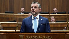 Slovenský prezident Peter Pellegrini v Národní rad (28. kvtna 2025)