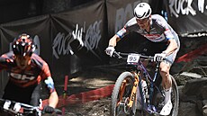 Mathieu van der Poel bhem SP horských kol v Novém Mst na Morav.