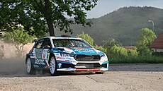 Jan Kopecký s Ji�ím Hovorkou b�hem Rallye �eský Krumlov.