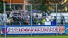 Fanouci Vykova podporují své oblíbence bhem utkání v Prostjov.