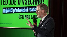 Premiér Petr Fiala navtívil Ústí nad Labem v rámci pedvolebního turné. (22....