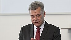 Ministr spravedlnosti Pavel Blaek (ODS) na tvrtení tiskové konferenci...