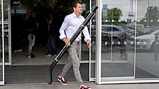 Útoník David Kämpf po píletu hokejové reprezentace z mistrovství svta.