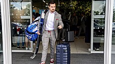 Útoník Jakub Flek po píletu hokejové reprezentace z mistrovství svta.