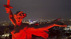 Ob�í socha Matky vlasti v ruském Volgogradu. (1. února 2023)