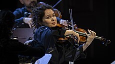 Patricia Kopatchinskaja na praskojarním koncert v Rudolfinu