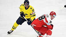 véd Alexander Wennberg (vlevo) a Morten Poulsen z Dánska