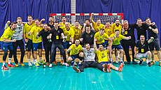 Zlíntí házenkái slaví postup do extraligy.