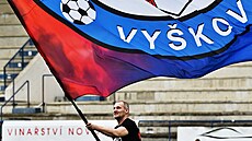 Momentka z posledního zápasu v profesionálních soutích na stadionu v...