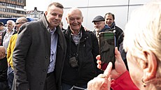 Jarmark v rámci p�edvolební kampan� SPD v Ústí nad Labem. (22. kv�tna 2025)