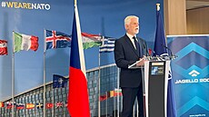 Prezident Petr Pavel zahajuje výstavu k 25 let�m Dn� NATO v Ostrav� v bruselské...