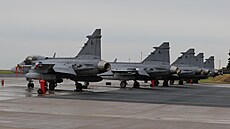 Odlet stíhaek Gripen na misi na Island (22. kvtna 2025)