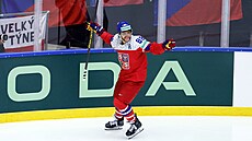 Na pozadí eských vlajek slaví David Pastrák srovnání se Spojenými státy.