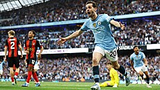Bernardo Silva slaví druhý gól City.