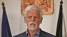 Prezident Petr Pavel na tiskové konferenci v Bruntálu na konci dvoudenní...