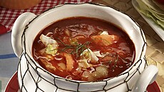 Rajská polévka s hlávkovým zelím