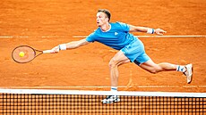 Ji�í Lehe�ka ve �tvrtfinálovém zápase v Hamburku.