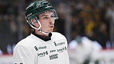 Obránce Quinn Schmiemann v dresu Färjestadu.