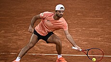 Tomá� Machá� b�hem prvního kola Roland Garros.