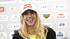 Ester Ledecká na posezonní tiskové konferenci